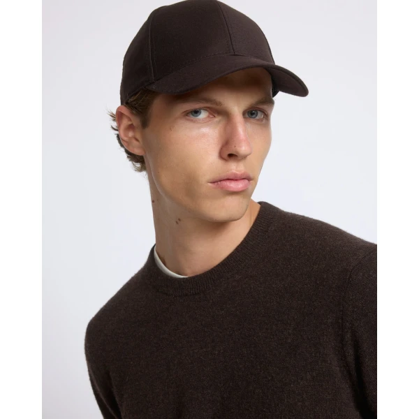 Yves Salomon Loro Piana Storm System Flannel Baseball Cap in Brown | Men's Hats | Coveti