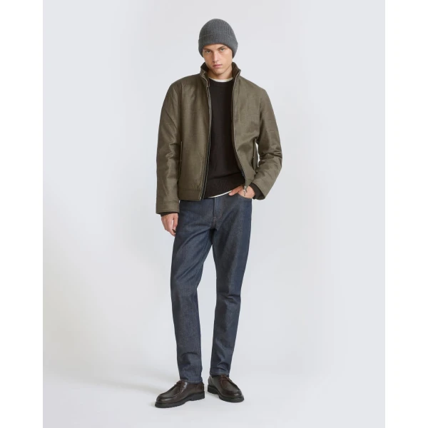 Yves Salomon Loro Piana Waterproof Down Jacket with Plucked Mink Collar in Earth Brown | Men's Jackets | Coveti