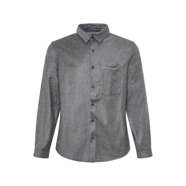Loro Piana Wool and Cashmere Flannel Overshirt in Anthracite