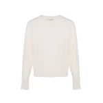 Yves Salomon Merino Knit Jumper in White | Women | Coveti
