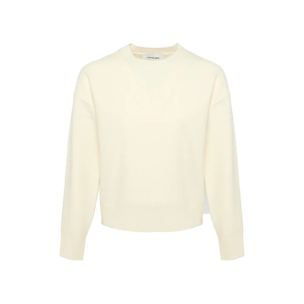 Yves Salomon Merino Knit Jumper in White | Women | Coveti