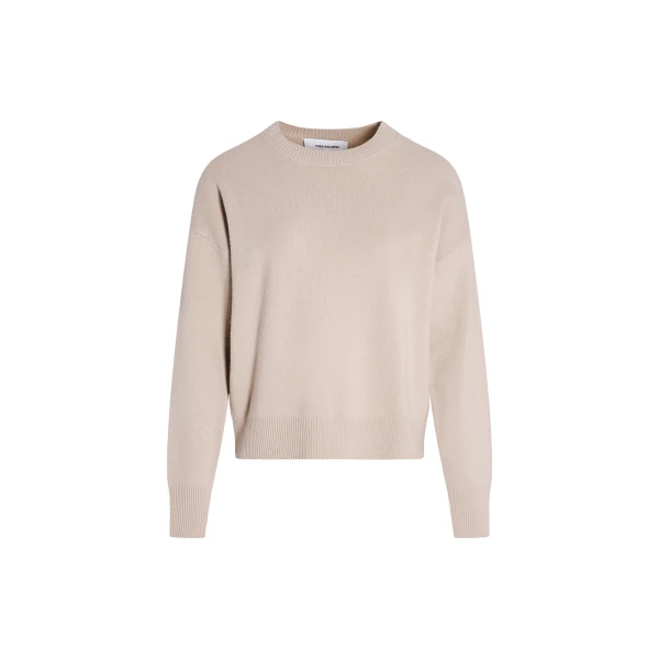 Yves Salomon Merino Knit Sweater in Beige | Sweaters | Coveti