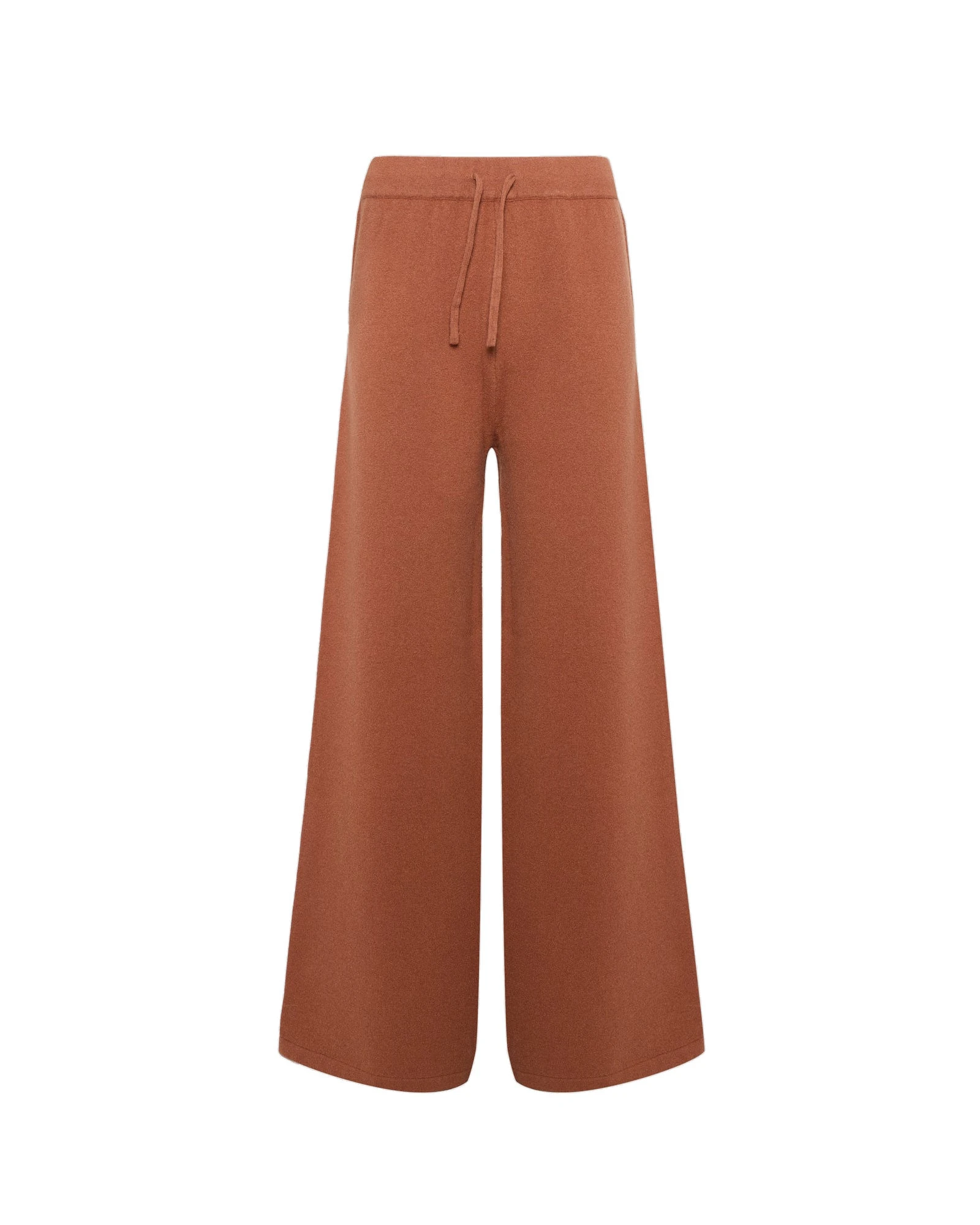 Yves Salomon Merino Knit Wide Leg Trousers in Brown Yves Salomon Merino Knit Wide Leg Trousers in Brown | Women | Coveti