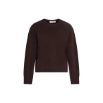 Yves Salomon Merino Wool Knit Sweater in Brown | Women | Coveti