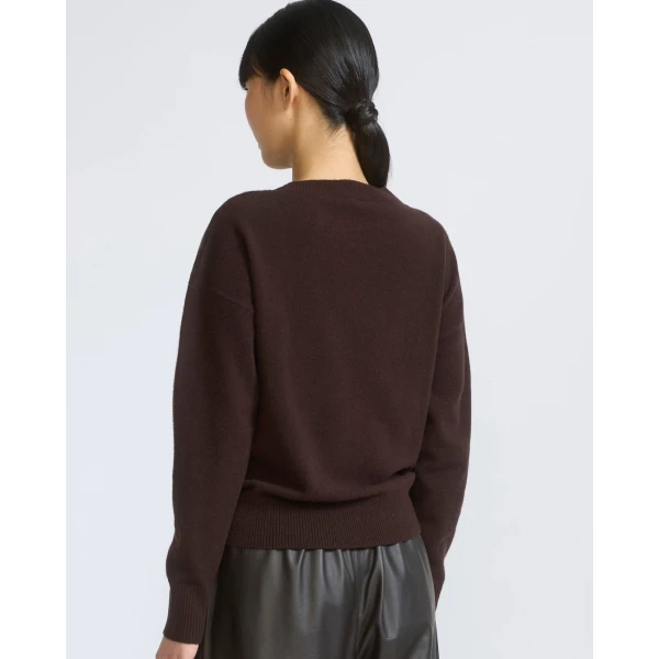 Yves Salomon Merino Wool Knit Sweater in Brown | Sweaters | Coveti