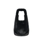 Yves Salomon Mink Fur Bag with Lambskin Details in Black | Shoulder & Crossbody Bags | Coveti