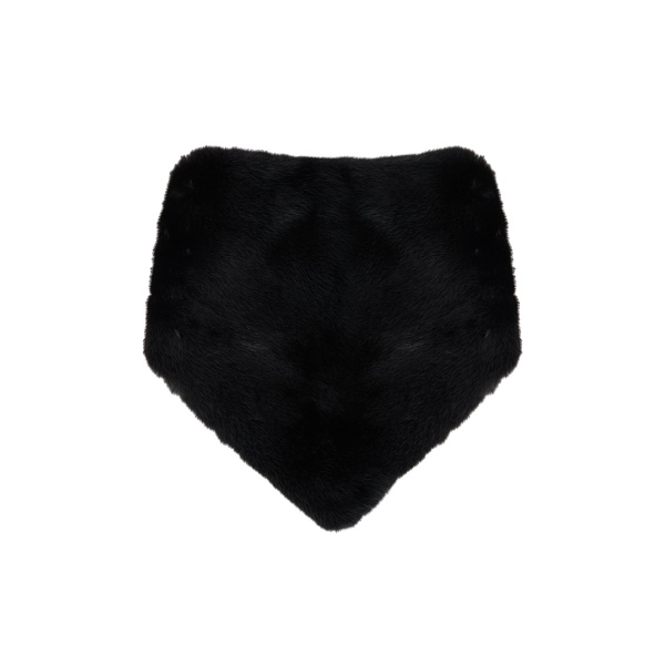 Yves Salomon Mink Fur Bandana in Black | Scarves | Coveti