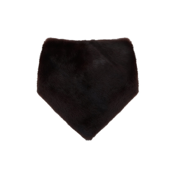 Yves Salomon Mink Fur Bandana in Bordeaux | Scarves | Coveti