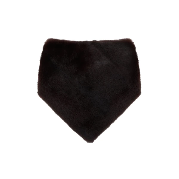 Yves Salomon Mink Fur Bandana in Bordeaux | Scarves | Coveti
