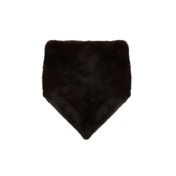 Yves Salomon Mink Fur Bandana in Brown | Scarves | Coveti