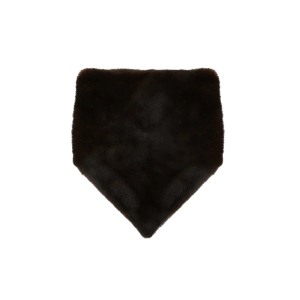 Mink Fur Bandana in Brown