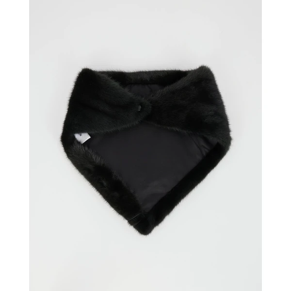 Yves Salomon Mink Fur Bandana in Green | Scarves | Coveti