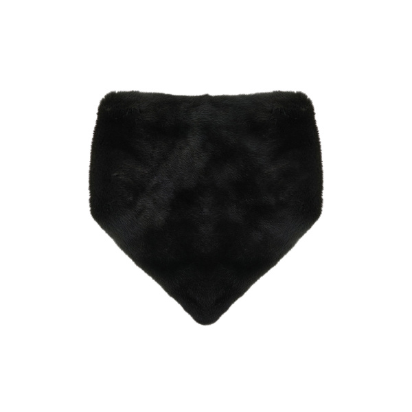 Yves Salomon Mink Fur Bandana in Green | Scarves | Coveti