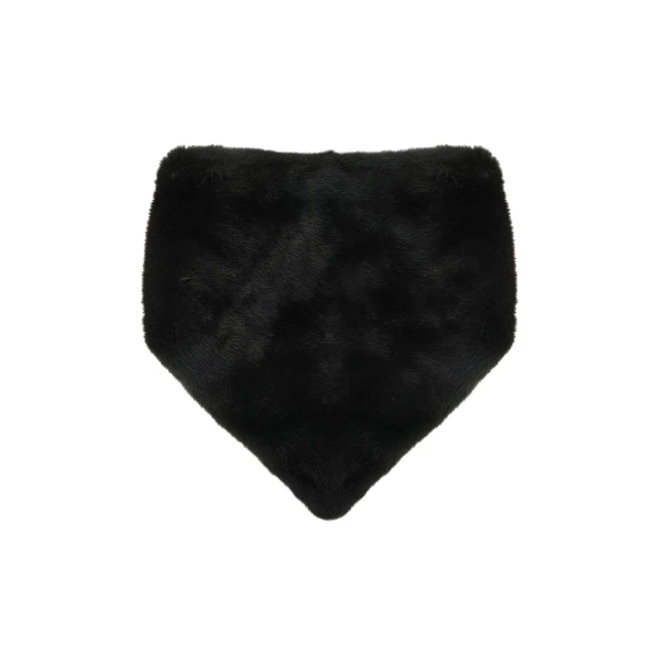 Yves Salomon Mink Fur Bandana in Green | Scarves | Coveti