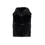Yves Salomon Mink Fur Bib in Black | Scarves | Coveti