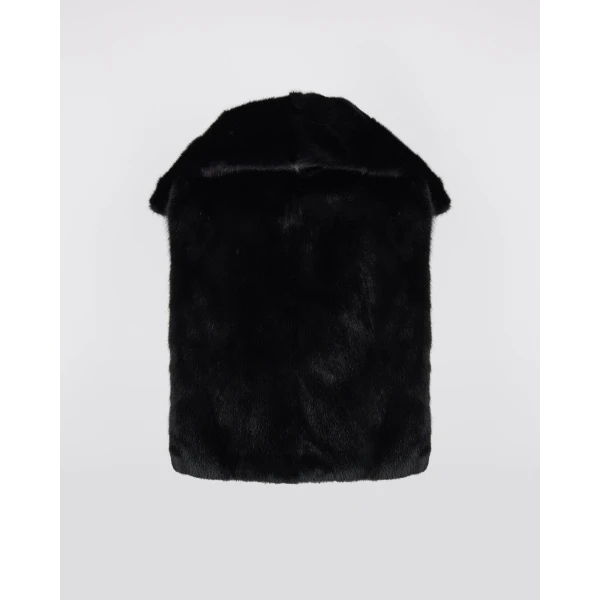 Yves Salomon Mink Fur Bib in Black | Scarves | Coveti