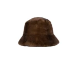 Yves Salomon Mink Fur Bucket Hat in Brown | Hats | Coveti