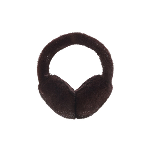 Yves Salomon Mink Fur Earmuffs in Bordeaux | Hats | Coveti