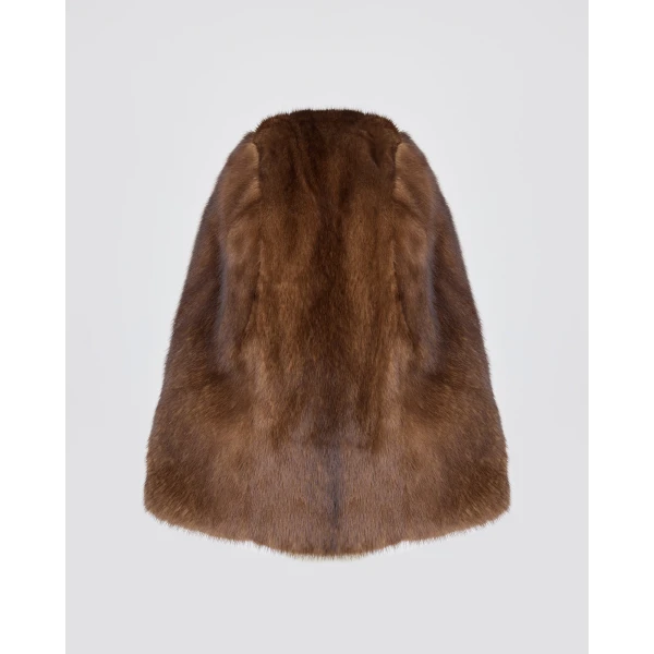 Yves Salomon Mink Fur Hood in Brown | Hats | Coveti