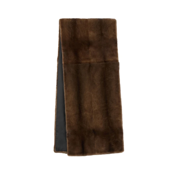 Mink Fur Scarf in Brown