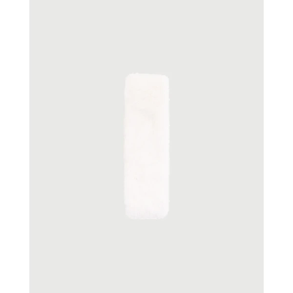 Yves Salomon Mink Fur and Leather Headband in White | Hair Accessories | Coveti