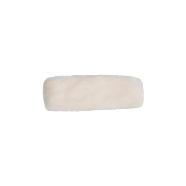 Mink Fur and Leather Headband in White