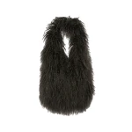 Yves Salomon Mongolian Lambskin Bag in Grey | Shoulder & Crossbody Bags | Coveti