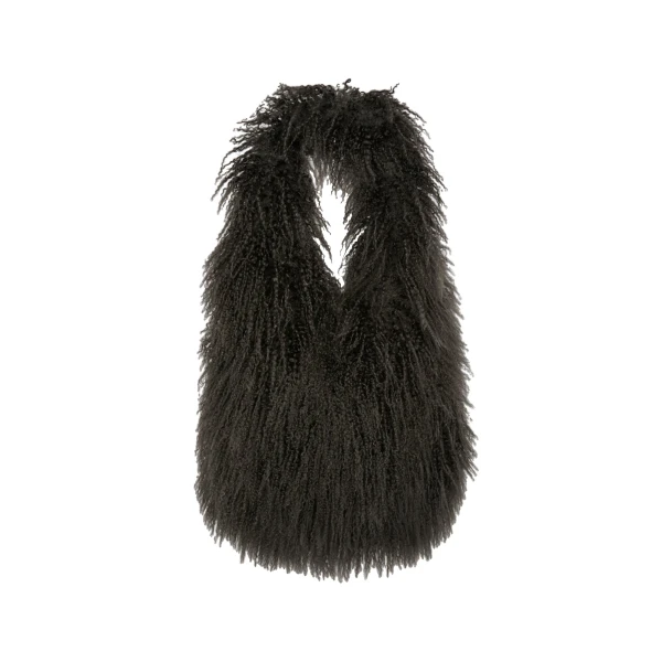 Mongolian Lambskin Bag in Grey