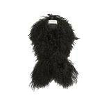Yves Salomon Mongolian Shearling Scarf in Black | Scarves | Coveti