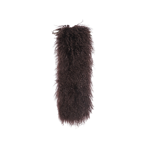 Yves Salomon Mongolian Shearling Scarf in Brown | Scarves | Coveti