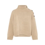 Yves Salomon Oversized Cashmere Wool Knit Jumper in Beige | Women | Coveti