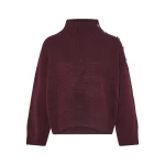 Yves Salomon Oversized Cashmere Wool Knit Jumper in Bordeaux | Women | Coveti