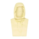 Yves Salomon Padded Hood Bib in Water-Repellent Technical Fabric in Pale Yellow | Women | Coveti