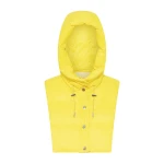 Yves Salomon Padded Hood Bib in Water-Repellent Technical Fabric in Yellow | Women | Coveti