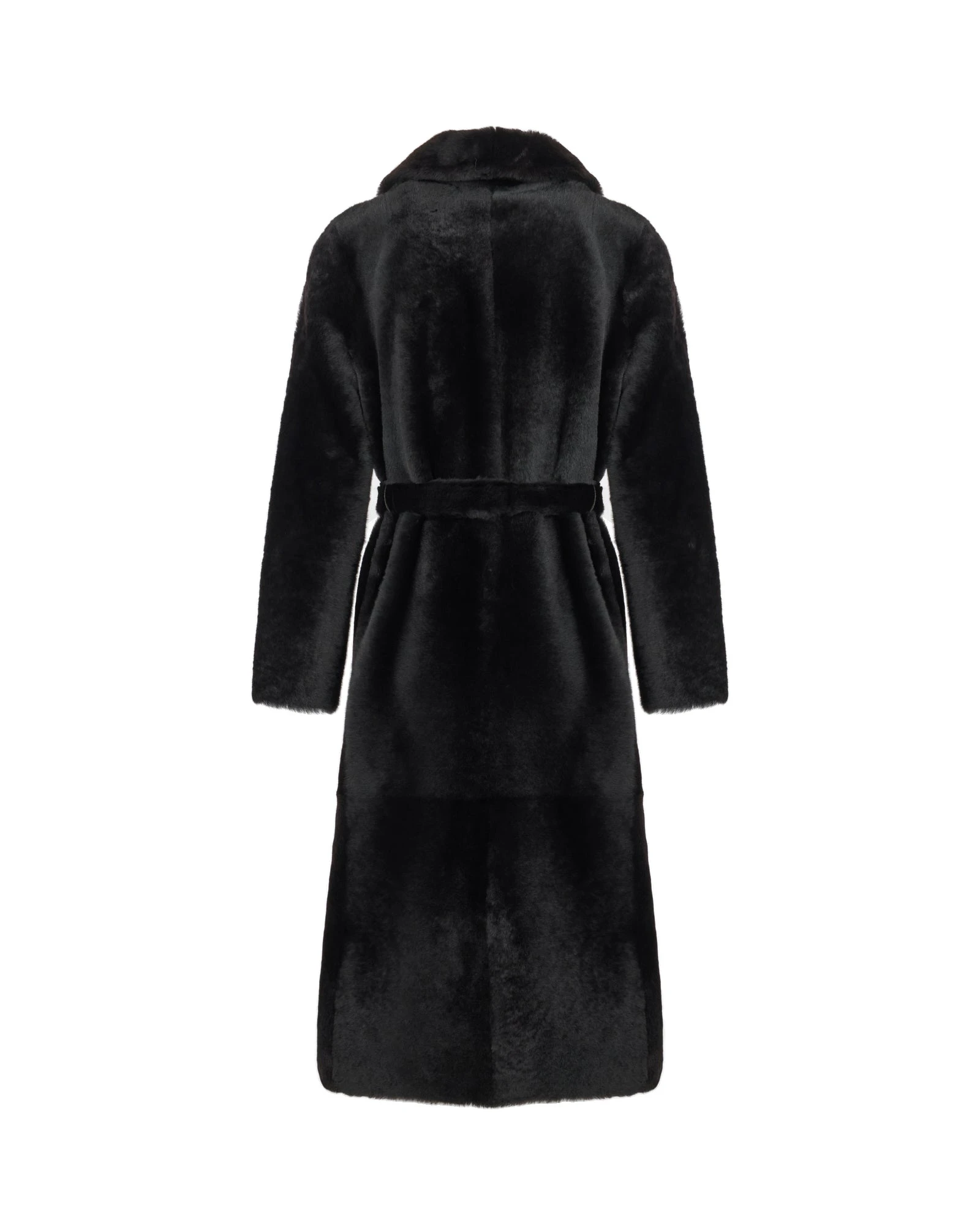 Yves Salomon Reversible Belted Long Shearling Coat in Brown Yves Salomon Reversible Belted Long Shearling Coat in Brown | Women | Coveti