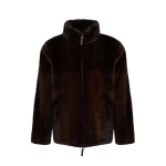 Yves Salomon Reversible Long-Haired Mink and Technical Fabric Jacket in Black and Mahogany | Men Jackets | Coveti