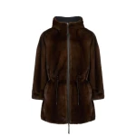 Yves Salomon Reversible Long-Haired Mink and Technical Fabric Parka in Black and Mahogany | Men Clothing | Coveti
