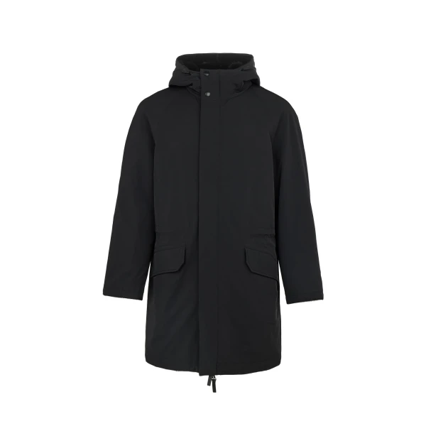 Yves Salomon Reversible Long-Haired Mink and Technical Fabric Parka in Black | Men Clothing | Coveti