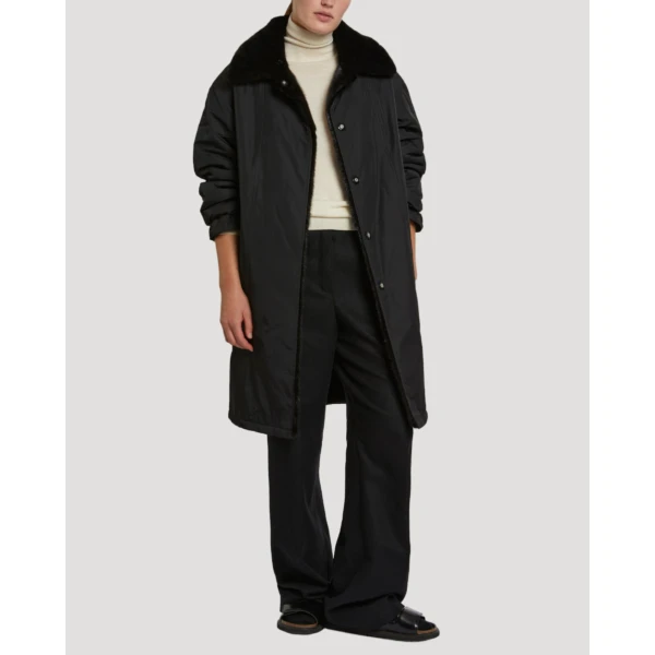 Yves Salomon Reversible Technical Parka with Mink Fur in Black | Coats | Coveti