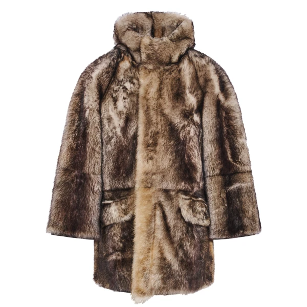 Yves Salomon Reversible Toscana Shearling Fur-Effect Parka in Brown | Men Coats | Coveti
