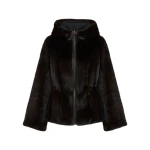 Yves Salomon Reversible Water-Repellent Hooded Jacket with Mink Fur in Black | Jackets | Coveti
