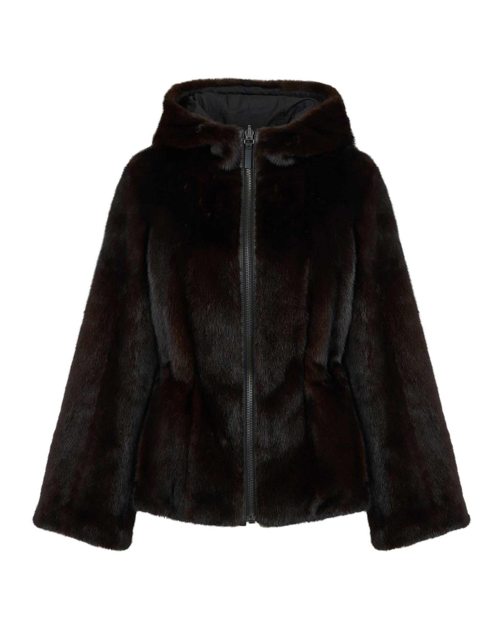 Yves Salomon Reversible Water-Repellent Hooded Jacket with Mink Fur in Black Yves Salomon Reversible Water-Repellent Hooded Jacket with Mink Fur in Black | Jackets | Coveti