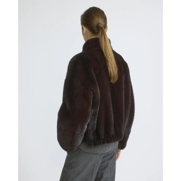 Yves Salomon Reversible Water-Repellent Jacket with Mink Fur in Deep Bordeaux | Jackets | Coveti