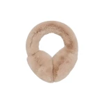 Yves Salomon Rex Rabbit Fur Earmuffs in Beige | Women | Coveti