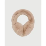 Yves Salomon Rex Rabbit Fur Earmuffs in Beige | Hats | Coveti