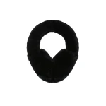 Yves Salomon Rex Rabbit Fur Earmuffs in Black | Hats | Coveti