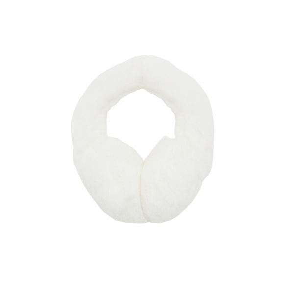 Yves Salomon Rex Rabbit Fur Earmuffs in White | Hats | Coveti