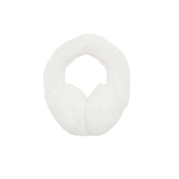 Yves Salomon Rex Rabbit Fur Earmuffs in White | Hats | Coveti
