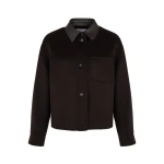 Yves Salomon Short Double-Sided Cashmere Wool Shirt in Brown | Jackets | Coveti