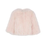 Yves Salomon Short Feather Jacket in Beige | Women | Coveti